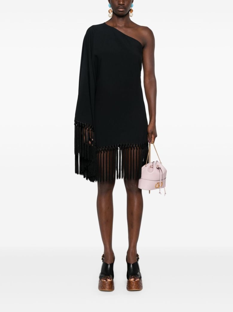 piccolo arno fringed short dress by Selfnex