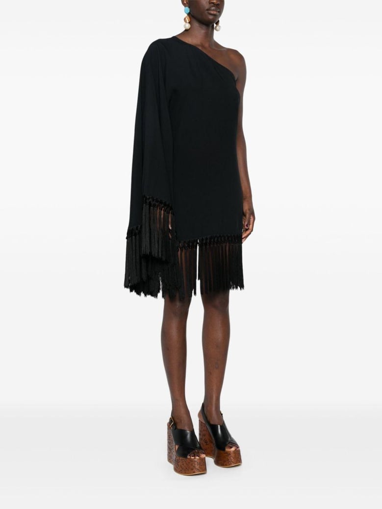 piccolo arno fringed short dress by Selfnex