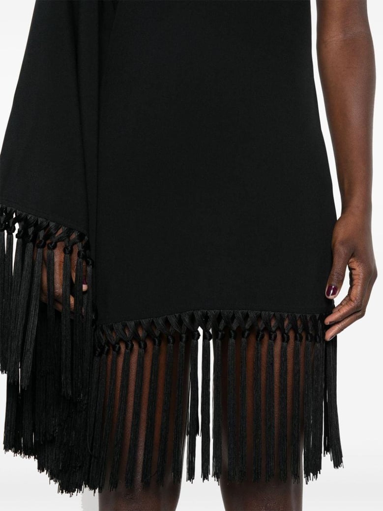 piccolo arno fringed short dress by Selfnex