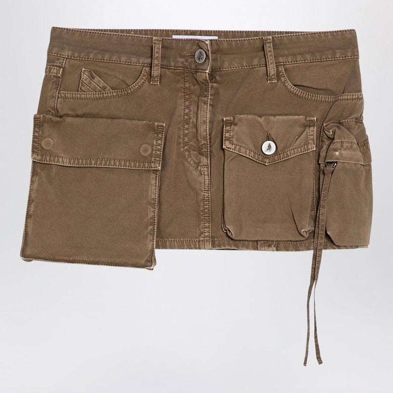 fay khaki cargo miniskirt by Selfnex