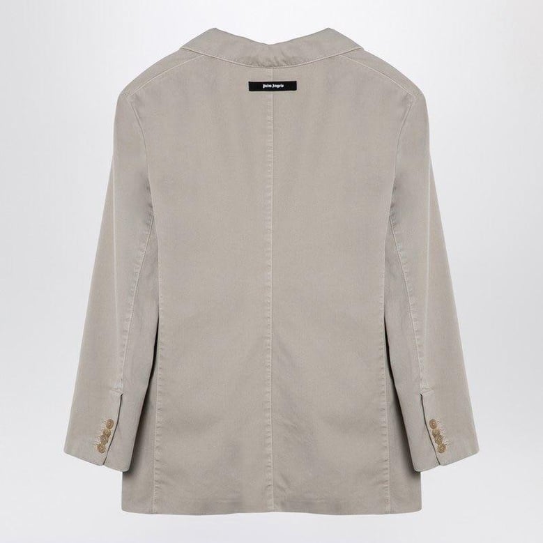 beige double-breasted cotton jacket by Selfnex