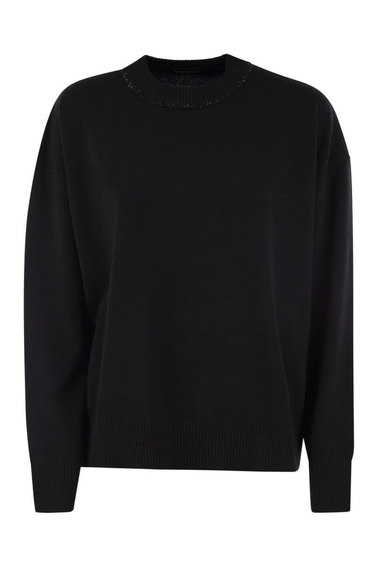 crew-neck sweater with sequins by Selfnex