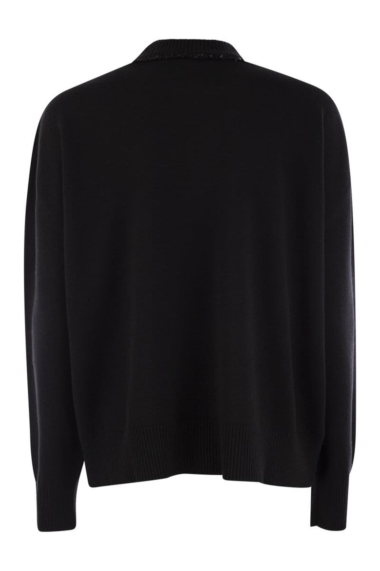 crew-neck sweater with sequins by Selfnex