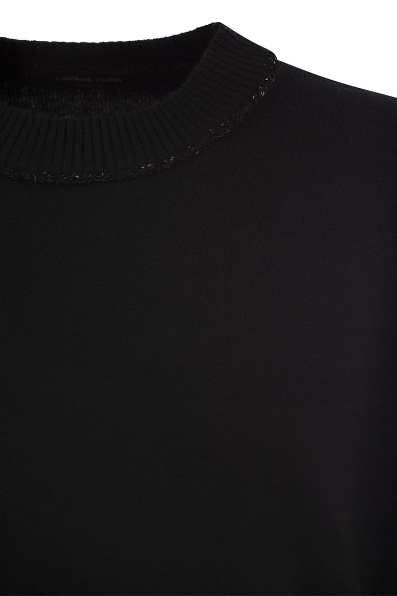 crew-neck sweater with sequins by Selfnex