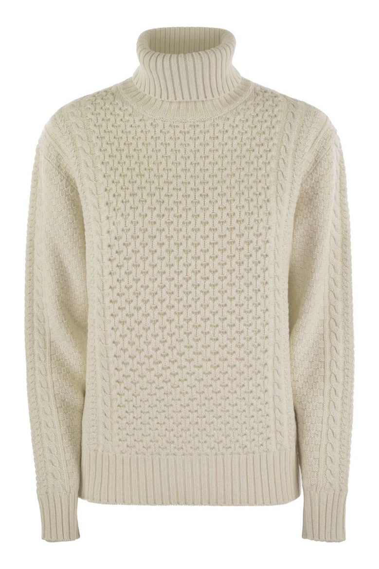 turtleneck jumper with special workmanship by Selfnex