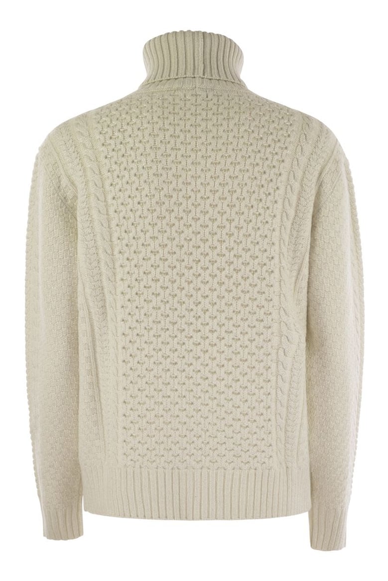 turtleneck jumper with special workmanship by Selfnex