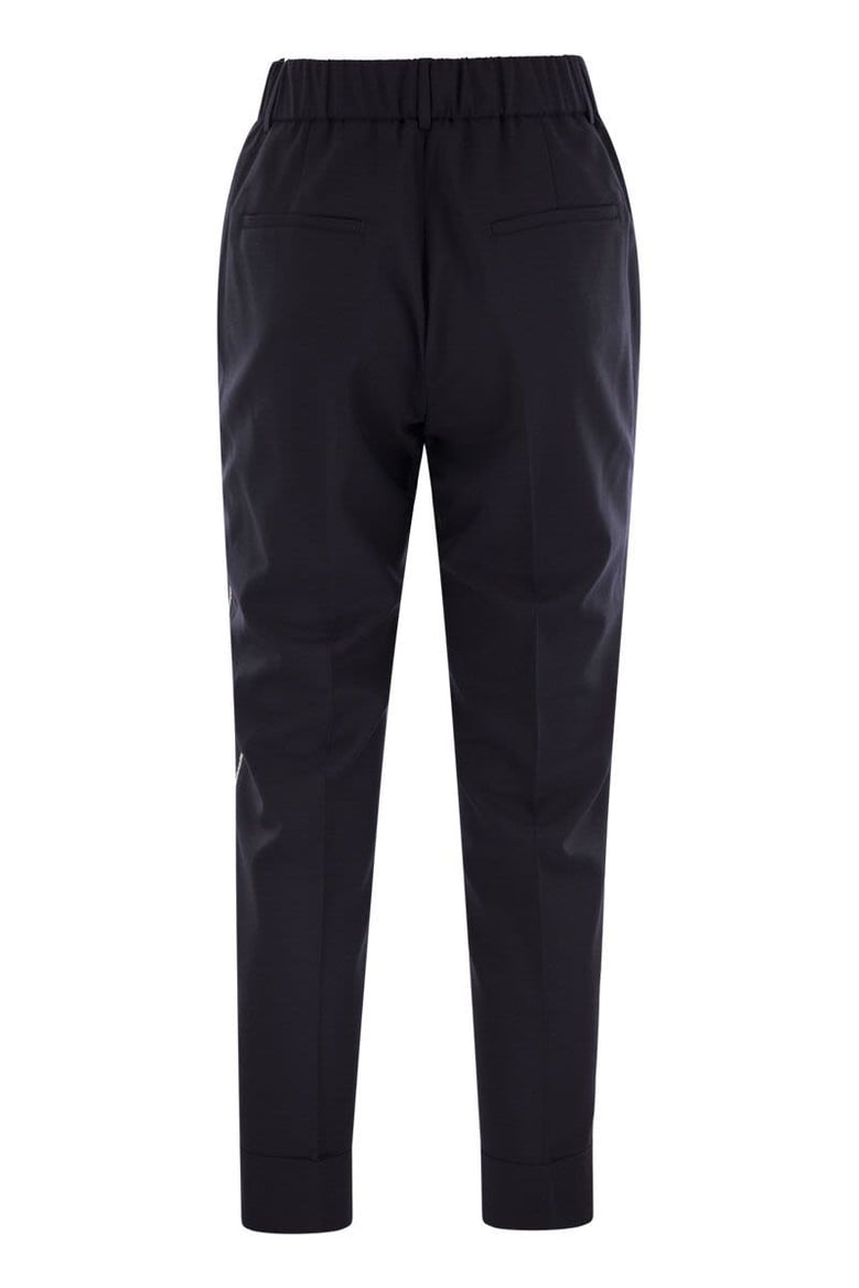 virgin wool blend trousers with jewellery by Selfnex