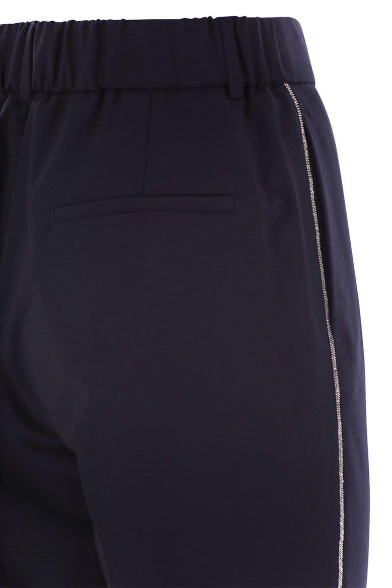 virgin wool blend trousers with jewellery by Selfnex