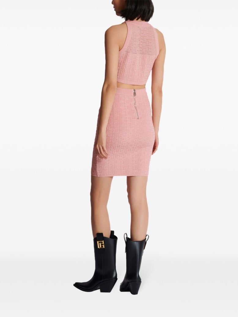 monogram halterneck top by Selfnex