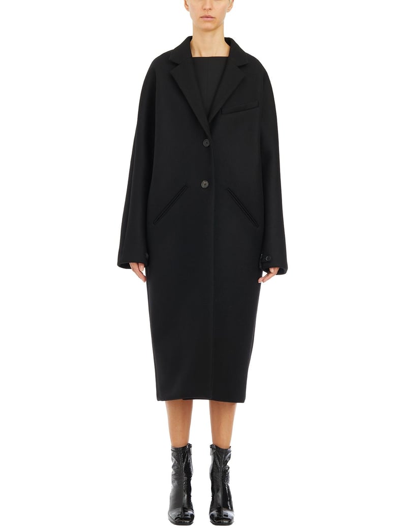 cocoon wool long coat by Selfnex