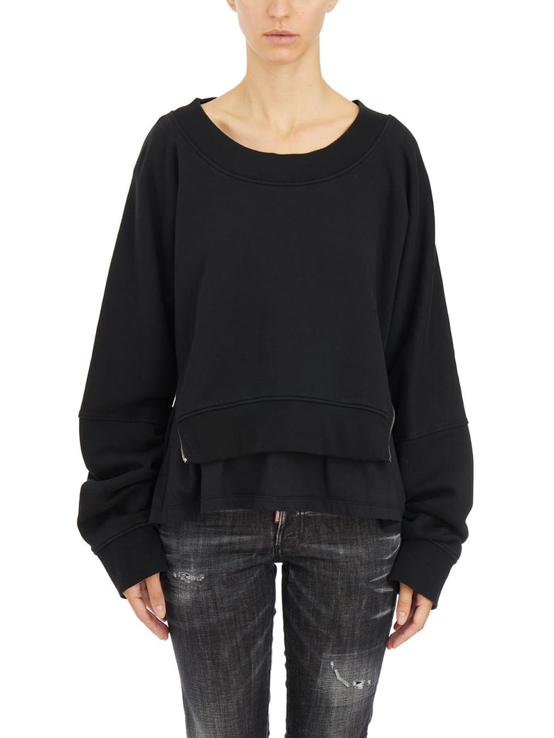 double short sweatshirt by Selfnex
