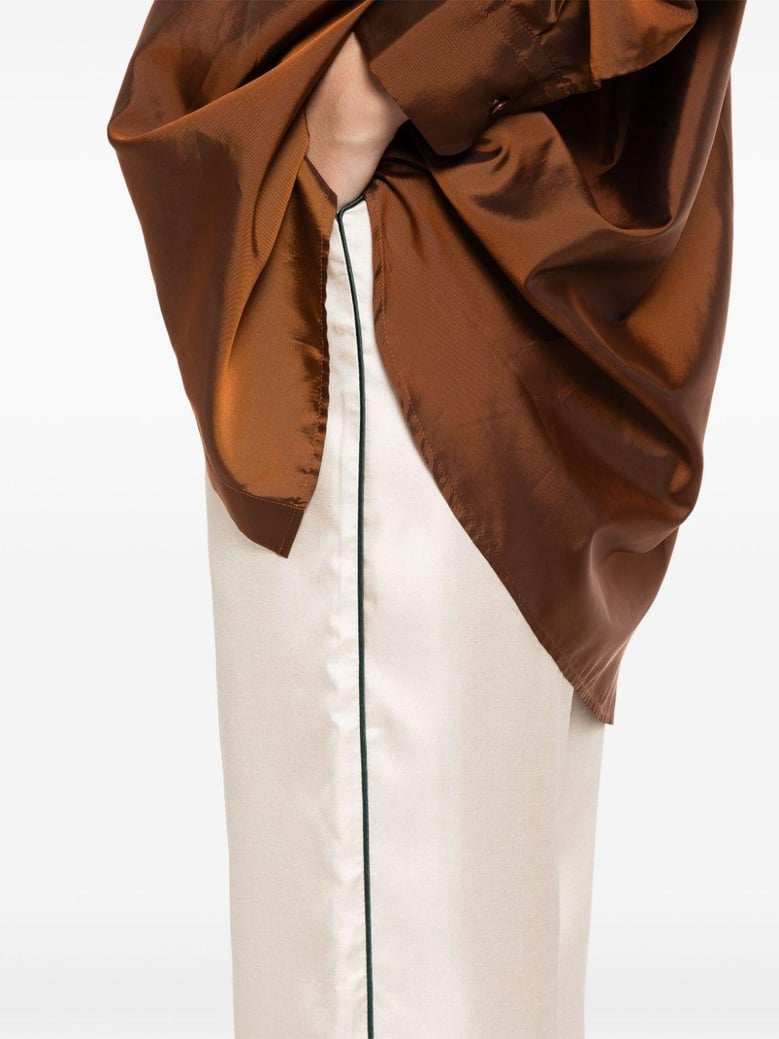 silk printed trousers by Selfnex