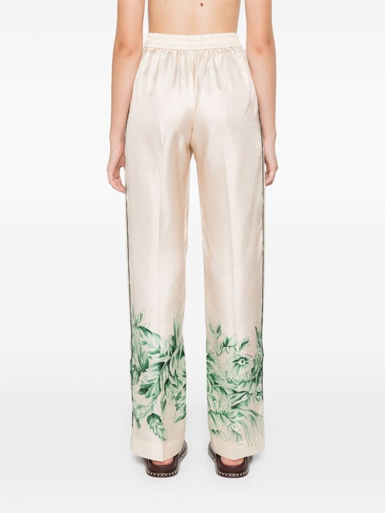 silk printed trousers by Selfnex