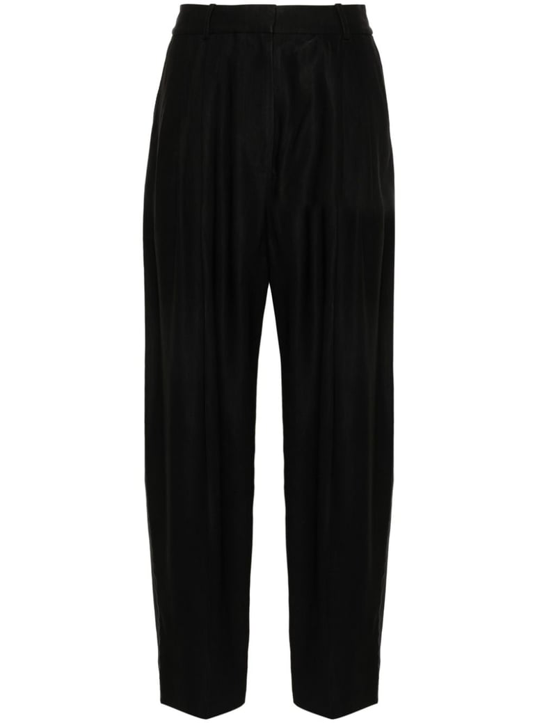 wool wide leg trousers by Selfnex