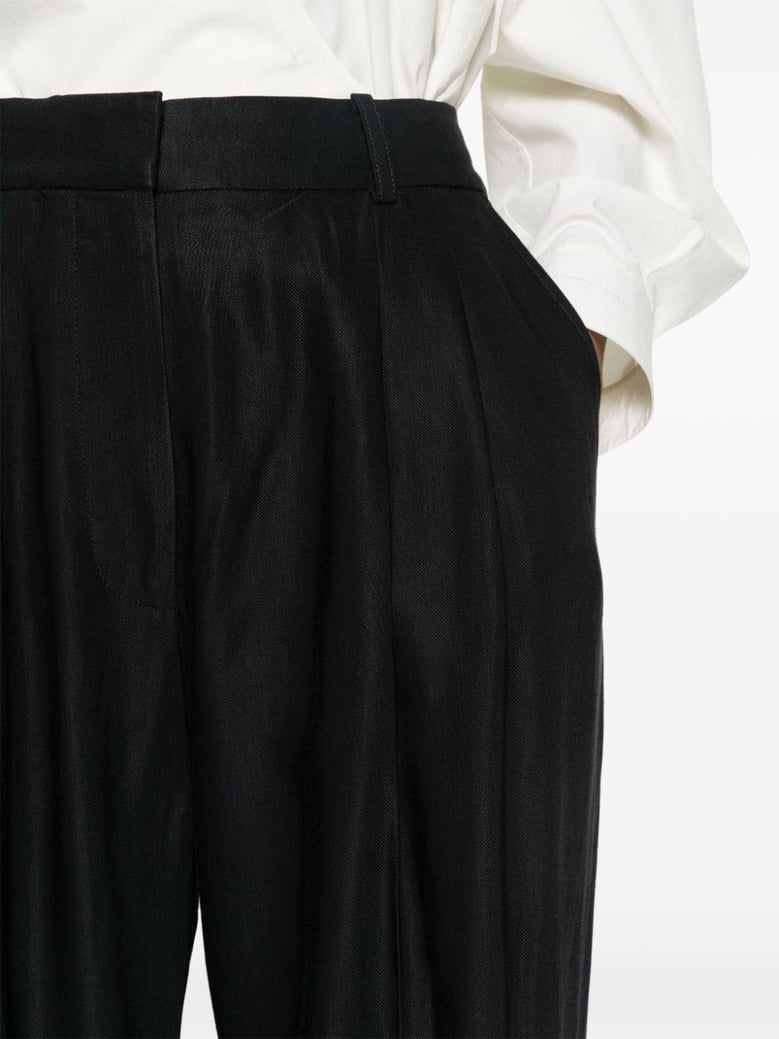 wool wide leg trousers by Selfnex