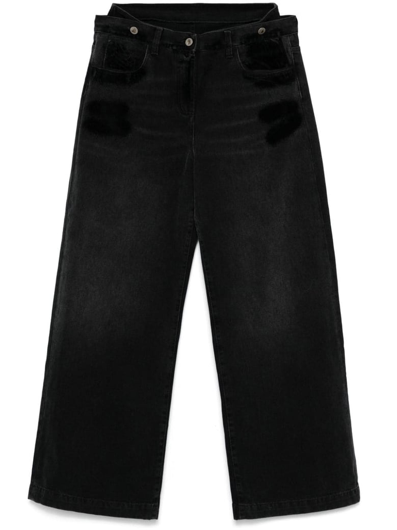 wide-leg denim jeans by Selfnex