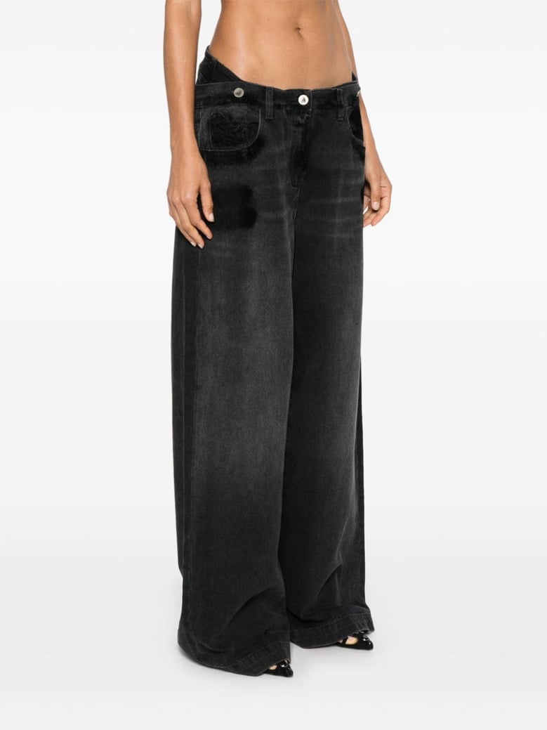 wide-leg denim jeans by Selfnex
