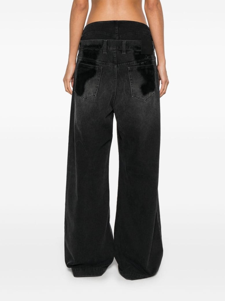 wide-leg denim jeans by Selfnex