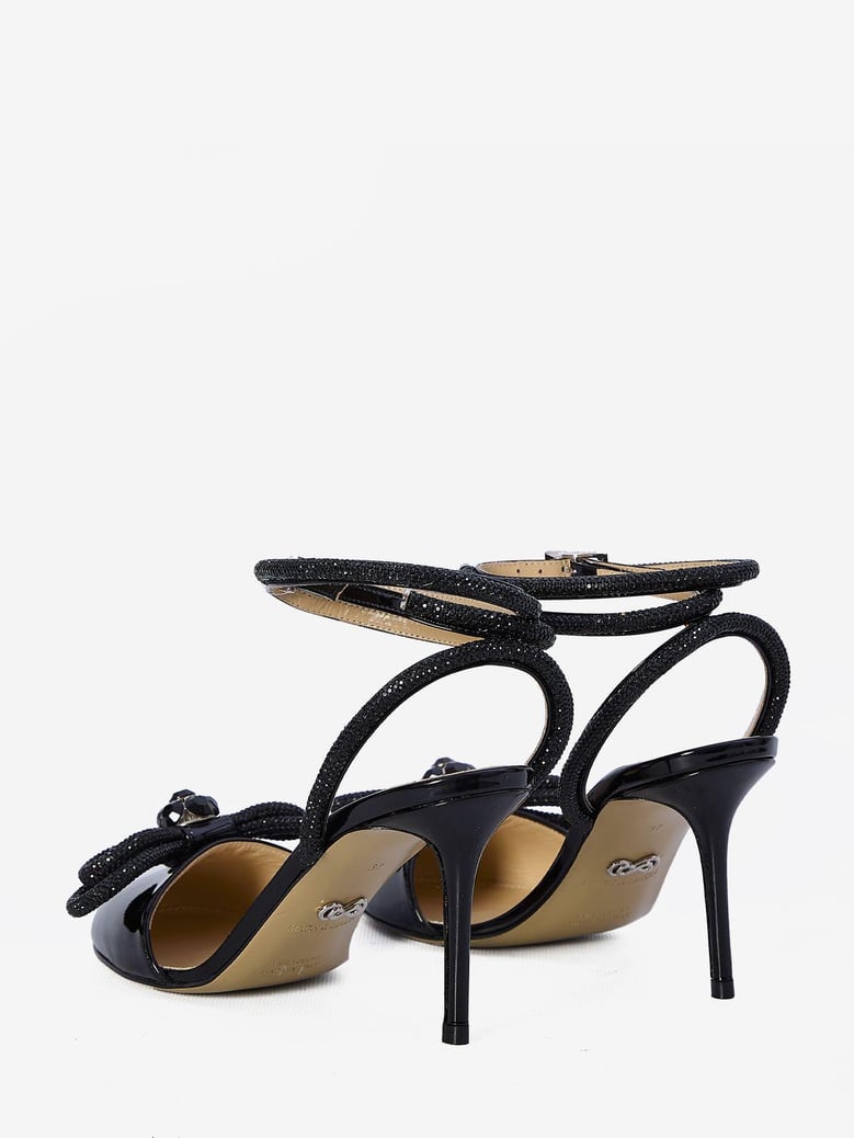 double bow closed toe sandals by Selfnex