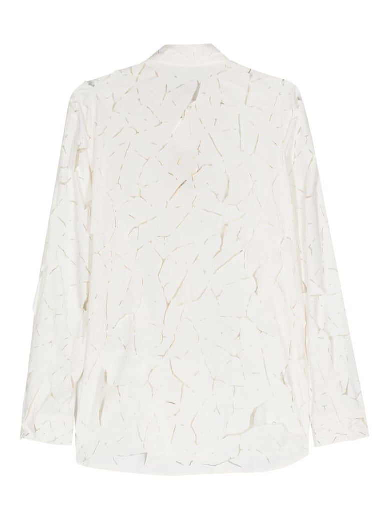 cut-out detail nylon shirt by Selfnex