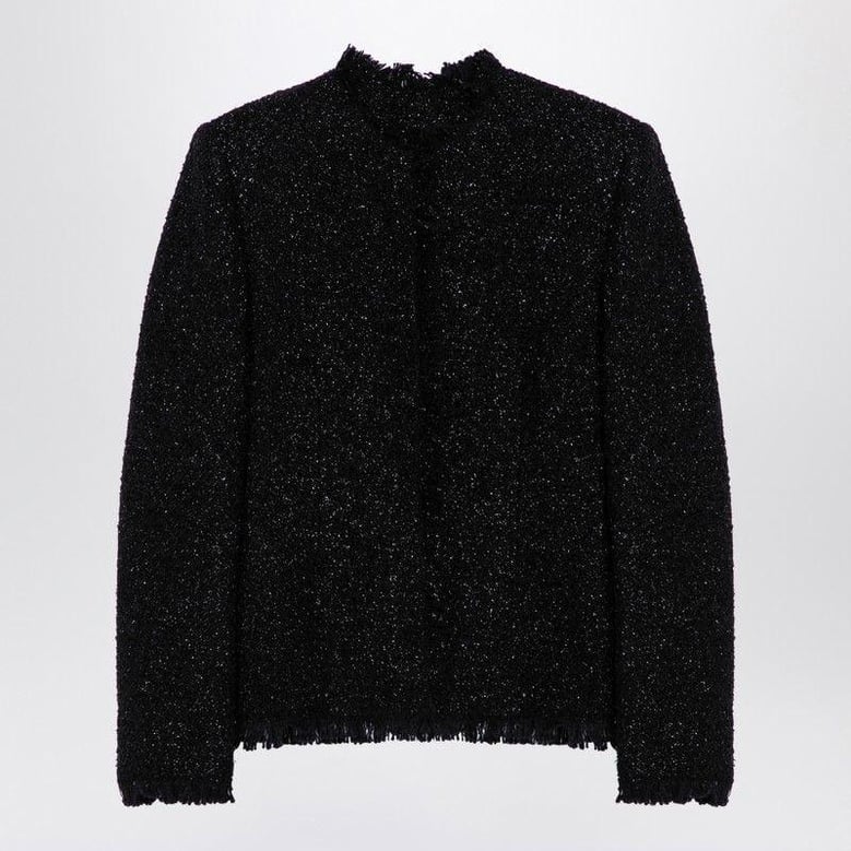 black tweed and lurex jacket by Selfnex