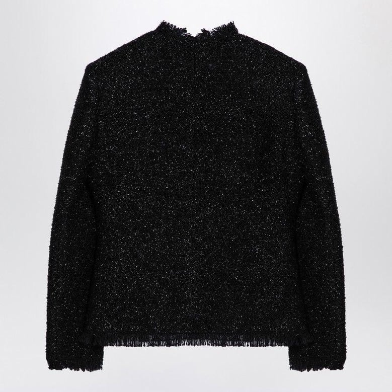 black tweed and lurex jacket by Selfnex
