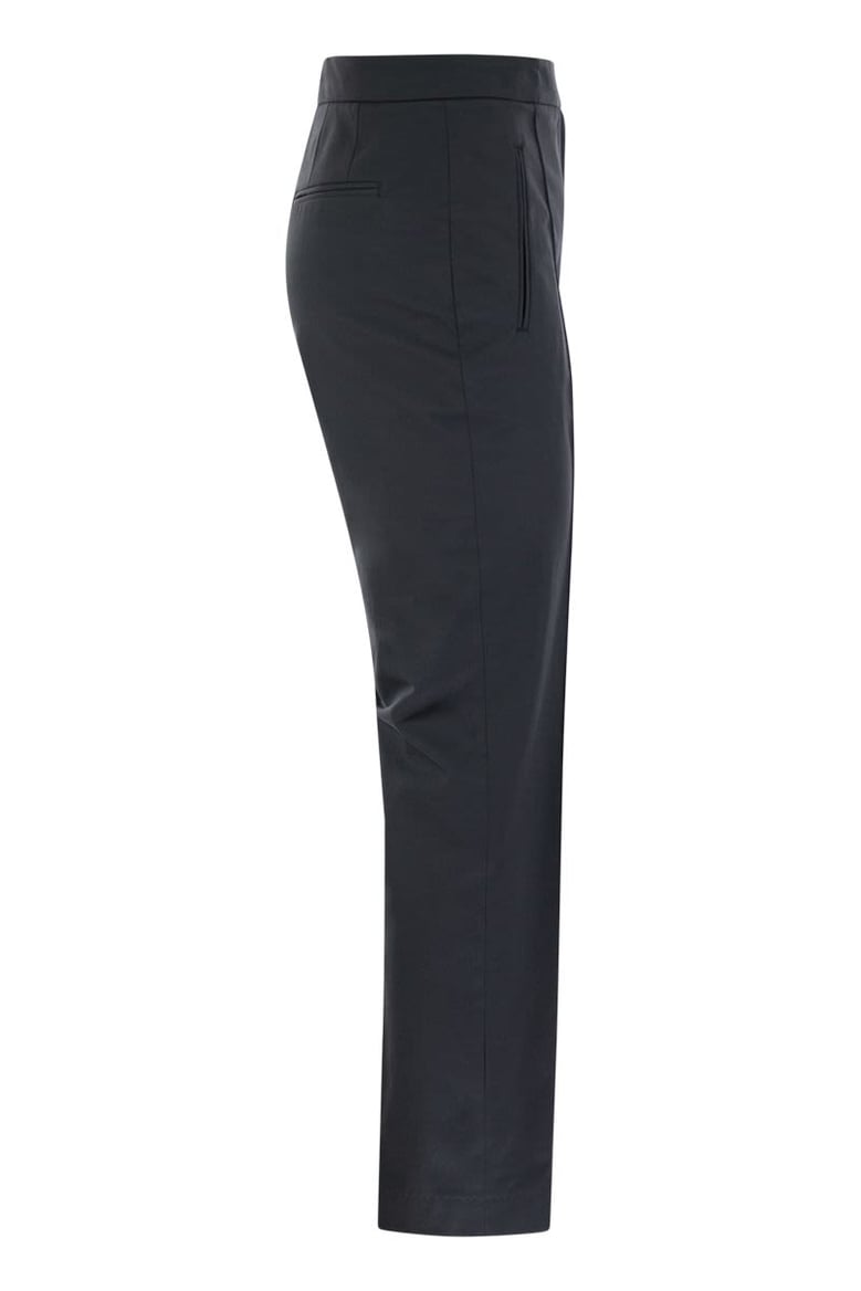 frida - cotton and silk trousers with pleat by Selfnex