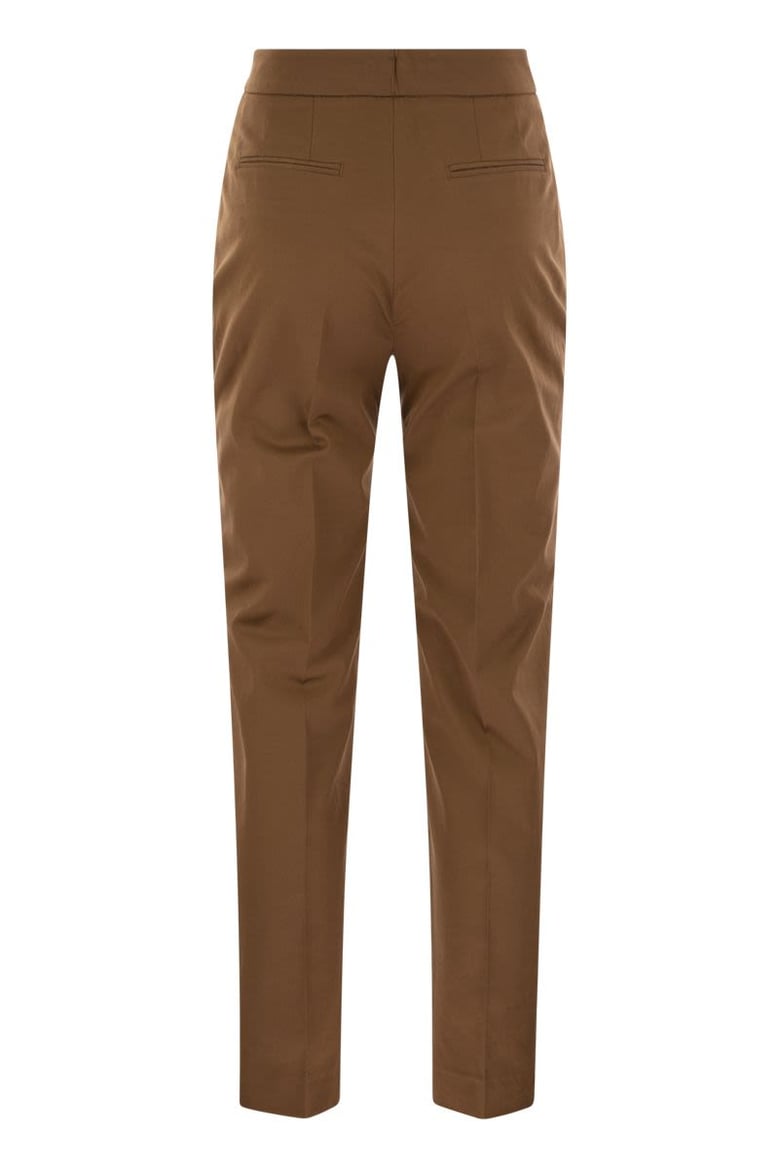 frida - cotton and silk trousers with pleat by Selfnex
