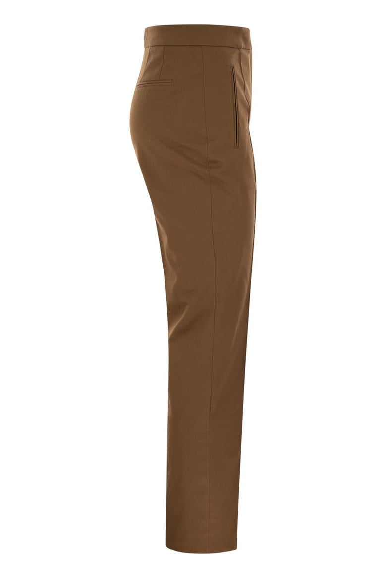 frida - cotton and silk trousers with pleat by Selfnex