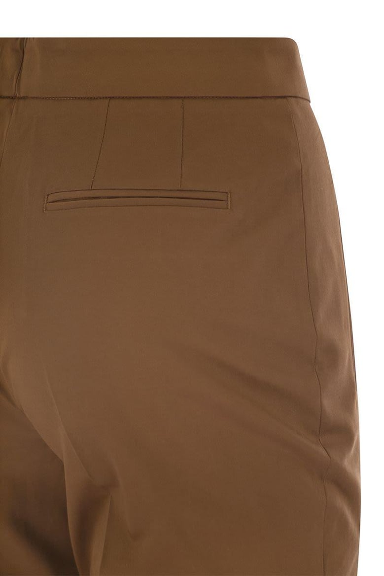 frida - cotton and silk trousers with pleat by Selfnex
