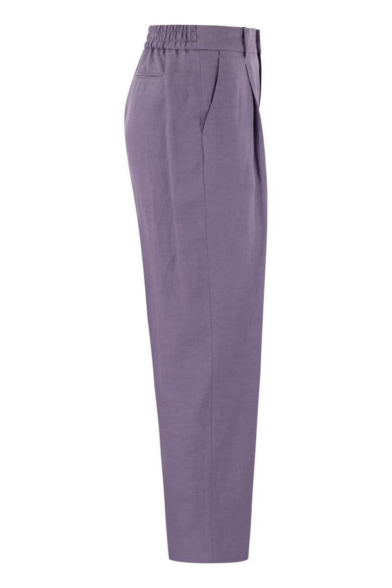 daisy - viscose and linen trousers by Selfnex