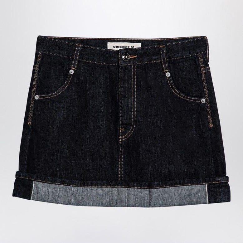 floriane miniskirt in dark denim by Selfnex