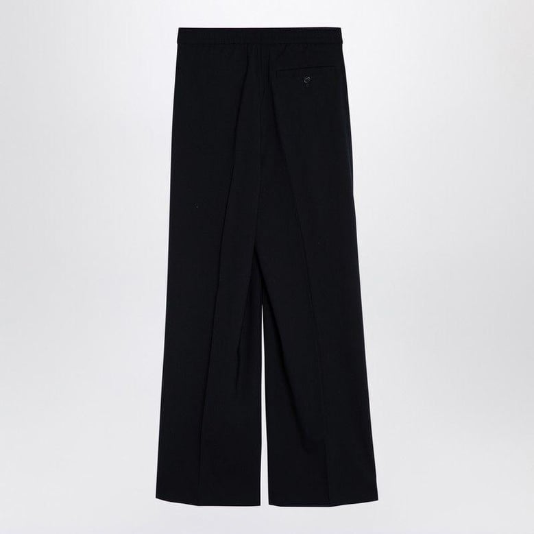 navy blue wool-blend trousers by Selfnex