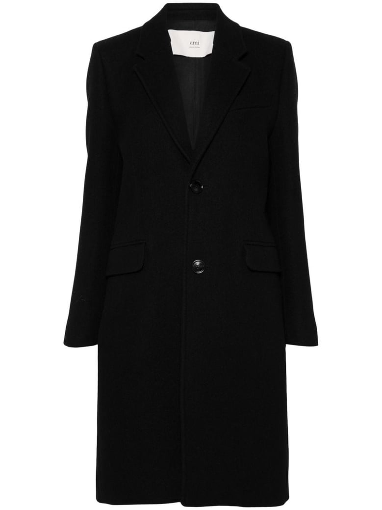 wool single-breasted coat by Selfnex