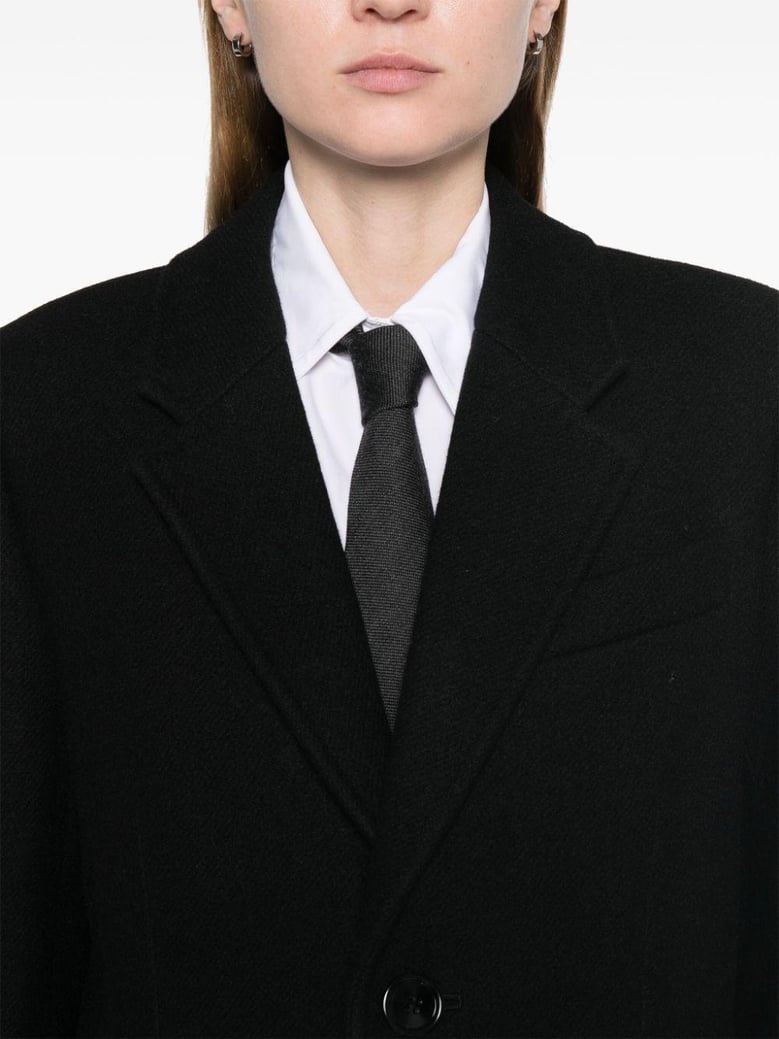 wool single-breasted coat by Selfnex