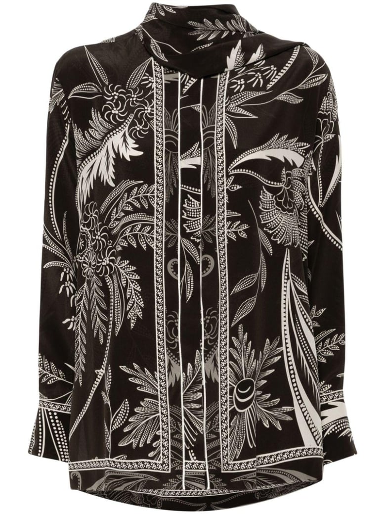printed silk shirt by Selfnex