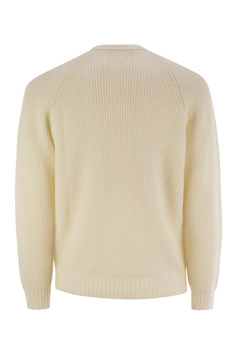 crew-neck rib sweater by Selfnex