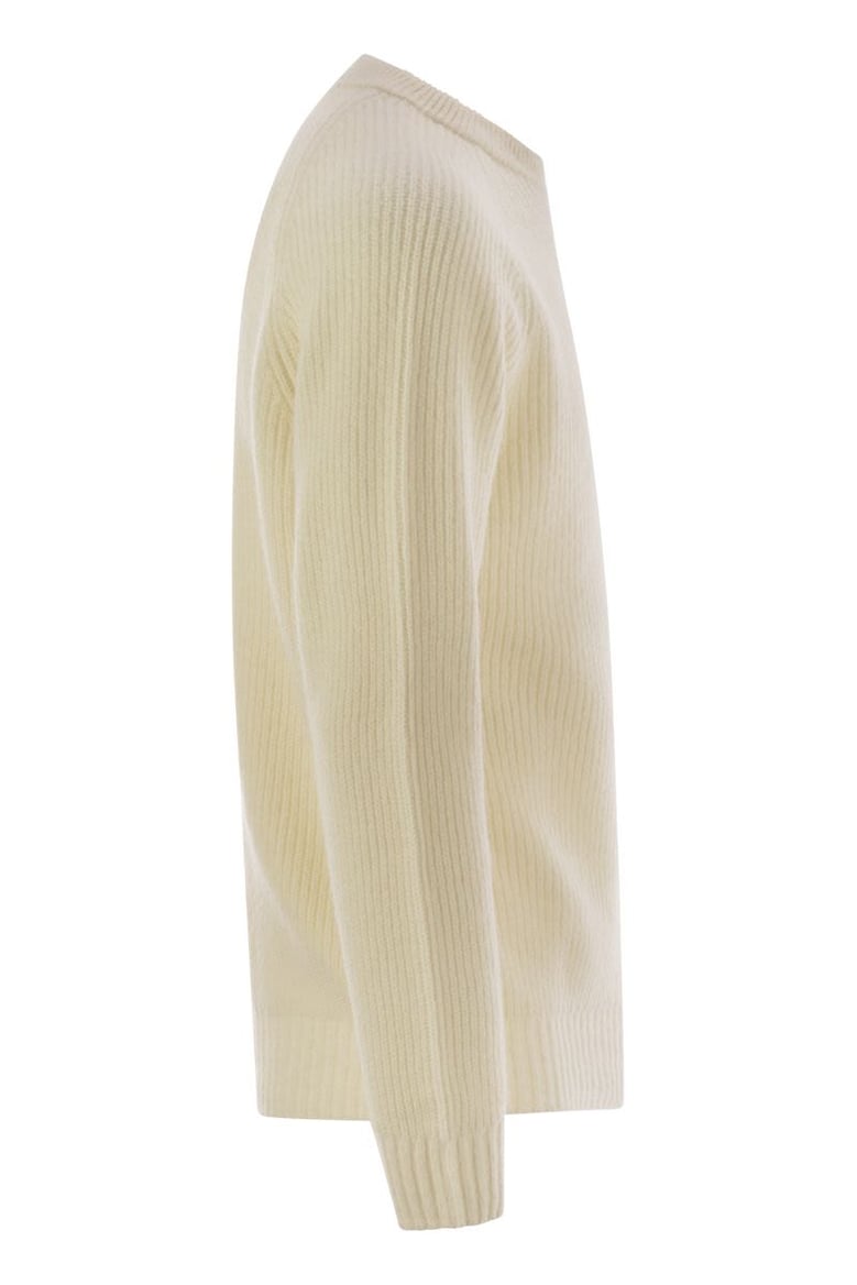 crew-neck rib sweater by Selfnex