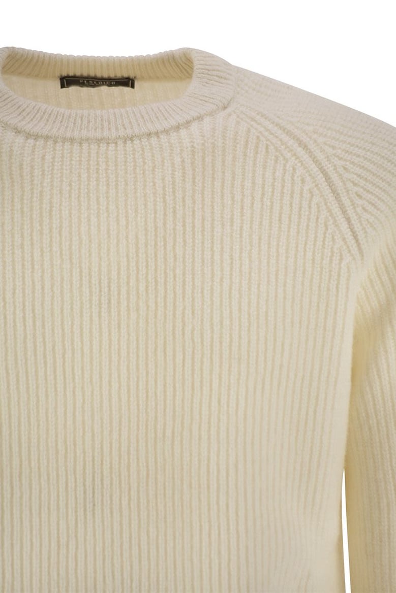 crew-neck rib sweater by Selfnex