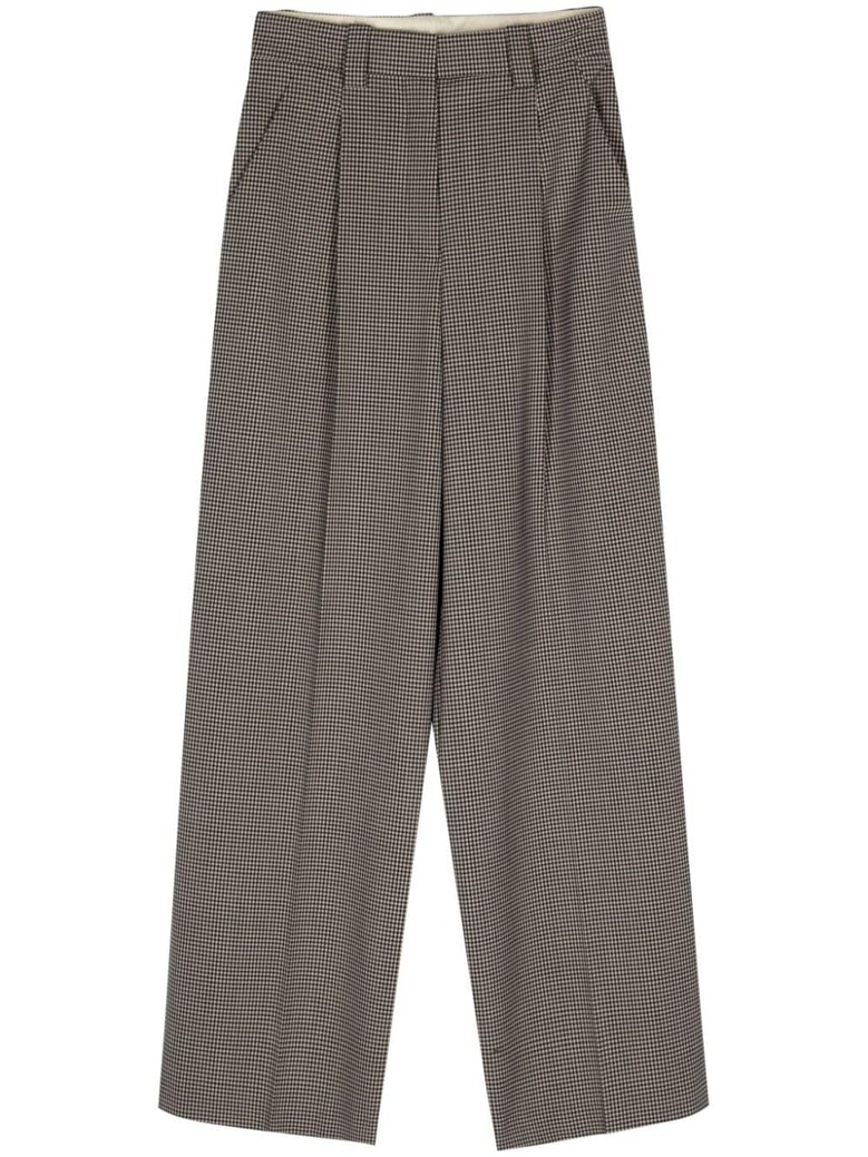 wool blend wide-leg trousers by Selfnex