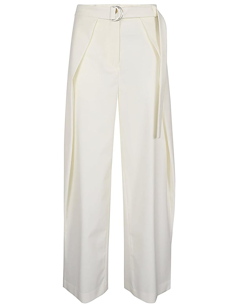 wool twill amelia trousers by Selfnex