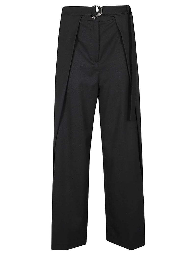 wool twill amelia trousers by Selfnex