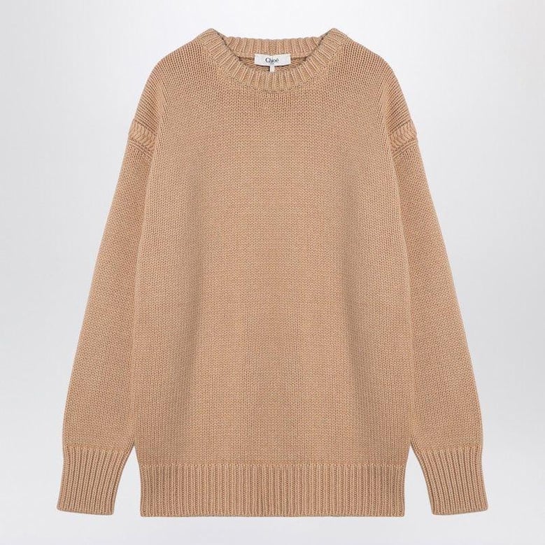 skin pink cashmere blend oversize sweater by Selfnex