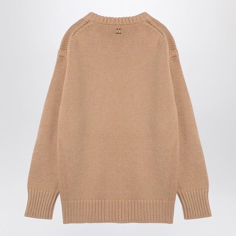 skin pink cashmere blend oversize sweater by Selfnex