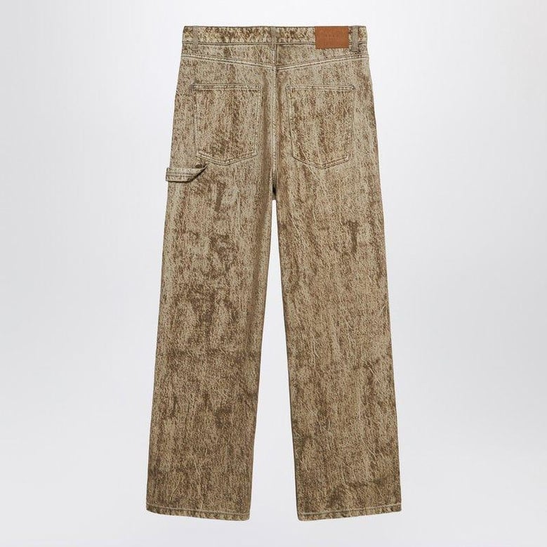 denim flock carpenter pants camo by Selfnex