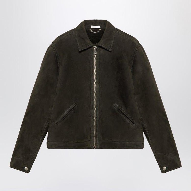 dark brown shearling jacket by Selfnex