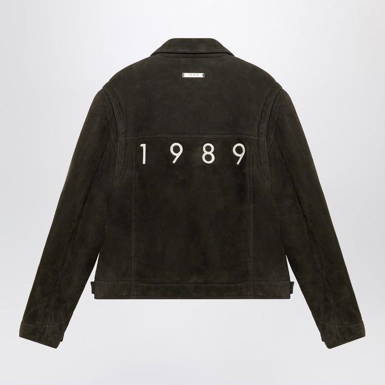 dark brown shearling jacket by Selfnex