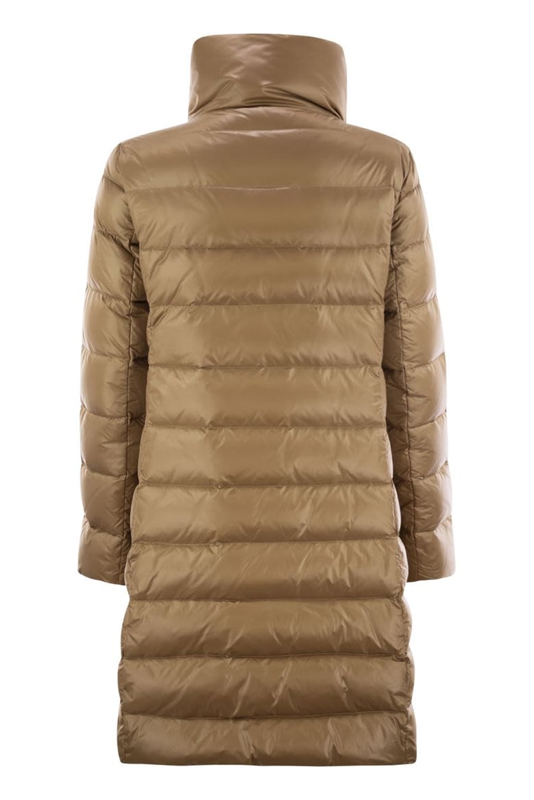 long down jacket with hook by Selfnex