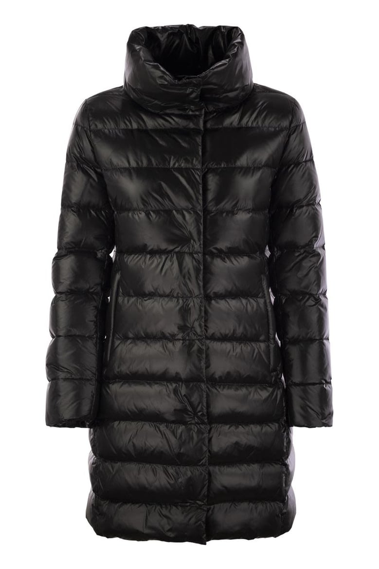 long down jacket with hook by Selfnex