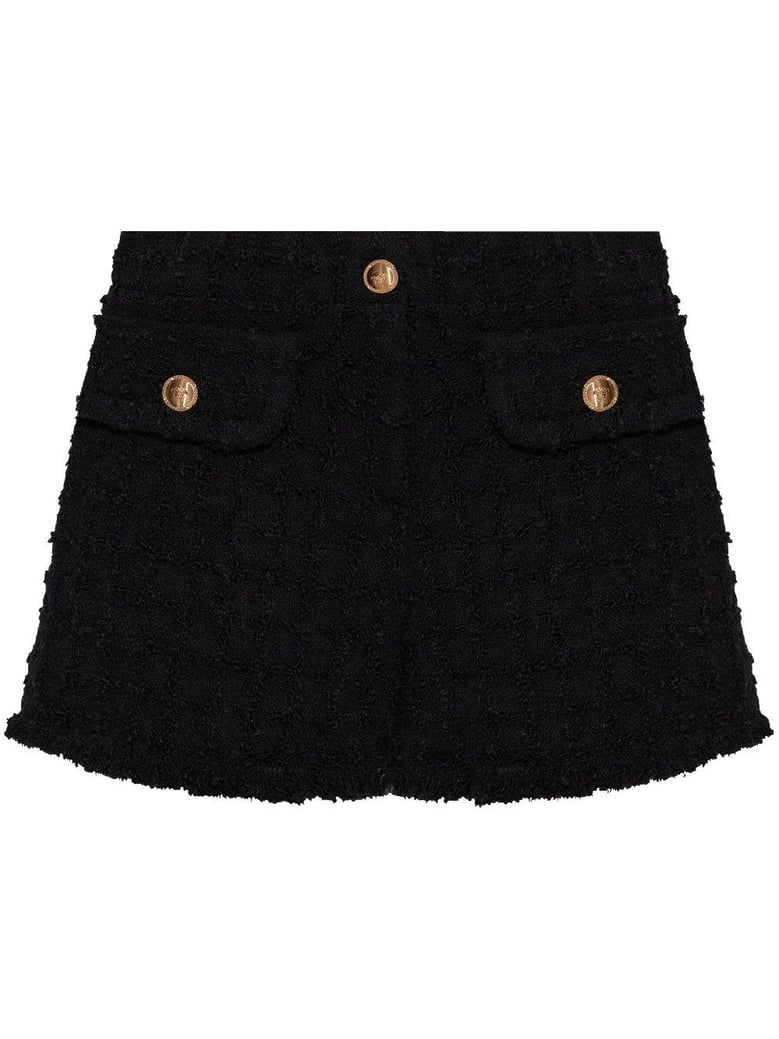 bouclé tweed shorts by Selfnex